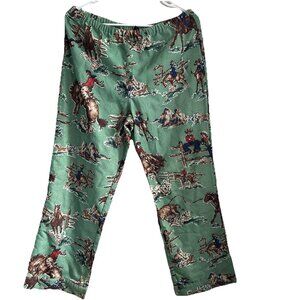 Vintage Kurt Cobain Nick & Nora Pajama Pants Teen Boy XL Green Cowboy 90s Rodeo